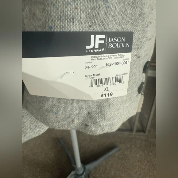 Gray Double-Breasted Blazer by‎ J.Ferrar Size XL NWT